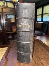 ANTIQUE VICTORIAN LEATHER FAMILY BIBLE VTG London H. Gibbs 1906 Wardley Kidby