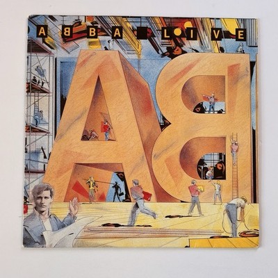ABBA Live LP 1986 Vinyl Polydor 829951-1 Dancing Queen Waterloo