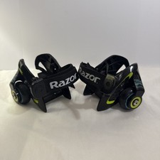 Razor Jetts Heel Wheels Skate Color -Green And Blue Kids Fun Outdoor Toy Used