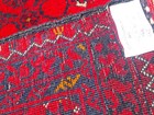 Rare Hand Knotted Vintage Afghan Turkmen Basheeri Wool Area Rug 6.4 x 3.5 Ft — photo 10