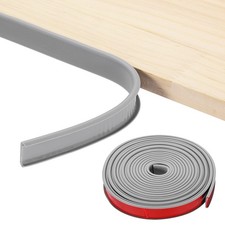 19.7ft U-Shape Edge Banding, 0.98in TPE Self Adhesive Edge Trim, Grey