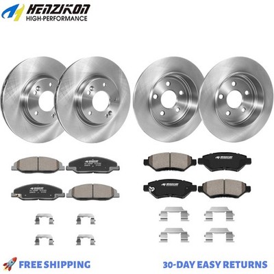 316mm Front 315mm Rear Disc Rotor + Ceramic Brake Pad for 2008-2014 Cadillac CTS