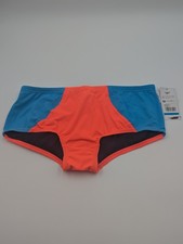 Speedo Mens Size 36 Vibe Collection Brief Swim Suit Siren Red Multi UPF50 NWT