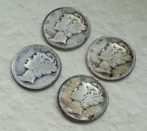 (4) Assorted Mercury Dimes / FedEx Free Shipping / DS414933_4md - Picture 3 of 10