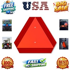 Slow Moving Vehicle Sign, Rust Free Aluminum Slow Moving Vehicle Triangle Sig...