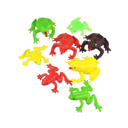 Accesorios de truco de plástico para ranas de simulación 8 piezas para Halloween Día de los Inocentes - Imagen 4 de 11