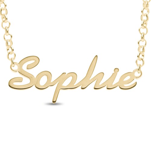Sophie Nameplate Necklace Gold / Rose 