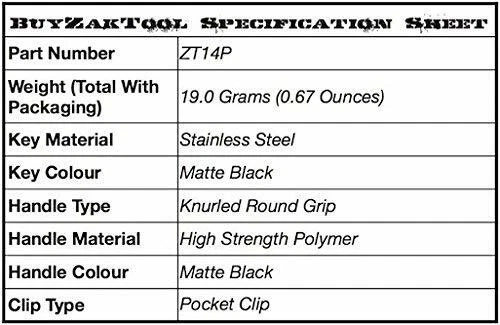 ZAK TOOL Handcuff Key Polymer Finish Black ZT14P Excellent Backup Set USA MADE - Image 3 of 4