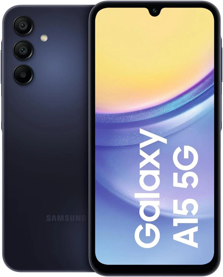 Samsung Galaxy A15 Smartphone 5G 6,5" 128GB 4GB Android Handy 50 MP blau schwarz