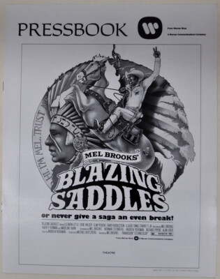 Blazing Saddles 1974 Original 11X14 Uncut & Ungefaltet Pressbook Cleavon Little