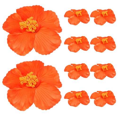 10 Pcs Hawaiian Hibiscus Flower Artificial Faux Flowers Decoration