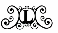 Iron Metal Letter L Personalized Initial Name Wall Art Decoration Minor Defect