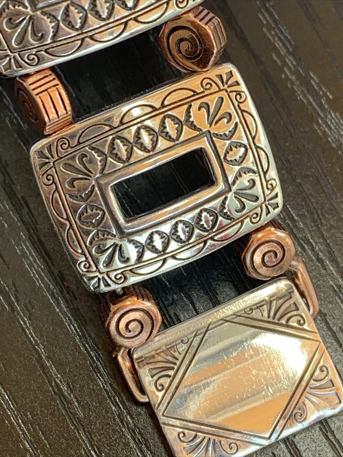 Signed Brighton Quality Silver Copper Southwester… - image 12