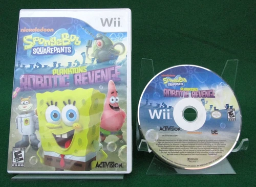 Sponge Bob: Planktons Robotic Revenge ✨ (Nintendo Wii, 2013) ✨ Good Disk, Tested