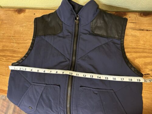 Rag & Bone Men’s Blue & Black Color Block Puffer Style Vest Sz Medium EUC - Picture 8 of 8