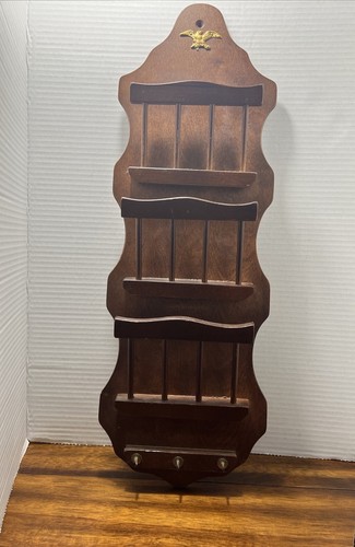 Vintage Eagle Wooden Letters/Bills/Misc/Key Holder Mail Organizer Wall Mount - 第 1/17 張圖片