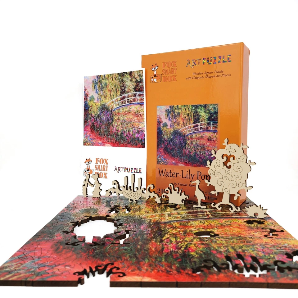 Rompecabezas de madera para adultos de FoxSmartBox - 210 piezas - Water-Lily Pond Foto 3 de 4