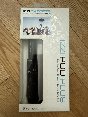 NEW iZZi Pod Plus Remote Bluetooth Selfie Stick 36'' Camera Extender iPhone 7+/6+