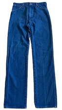VTG 80s Wrangler 13MWZ Blue Denim Jeans Men 34x36 USA Cowboy Cut