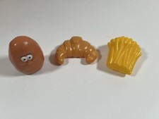 Lot Of 3 Pieces Nugget Croissant French Fries Pretend Play Fake Food Child  s Toy
