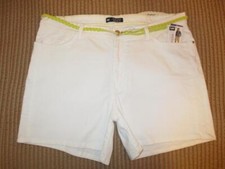 Lee Modern Series Mid Stretch Women's White Shorts Size 18 M x 5 New 44