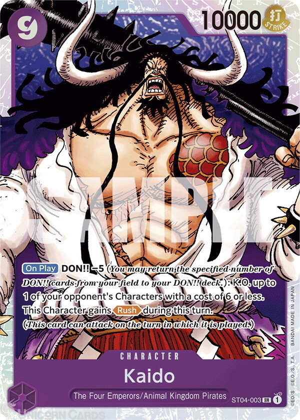 ST04-003 Kaido : Super Rare English One Piece TCG Card : PRB01: One Piece Card T