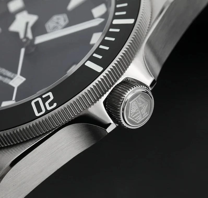 San Martin SN0121T Titanium Dive Watch NH35 USA Ready Tudor PELAGOS BLACK DATE - Image 4 of 4