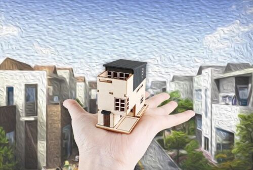 Youngmodeler Hobby Wooden Model Kits mini Small Compact House - Picture 3 of 9