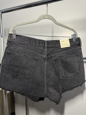 【関税込み】AGOLDE ブラック Parker デニムショートパンツ Parker Long Short in Fright – AGOLDE