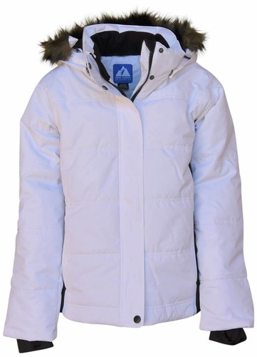 New Snow Country Outerwear Girls Youth Aspens Ski Jacket Coat 7 8 S Small white - 第 1/6 張圖片