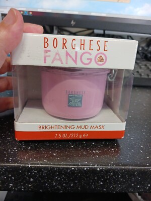 Borghese Fango Brillante Brightening Mud Mask Face & Body 7.5 Oz/212g NIB  H5