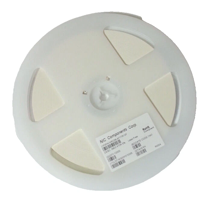 10000 NIC Components Corp. NRC06J202TR10F Resistor SMD 2K Ohm 0603 1/10W 5% - Image 3 of 3