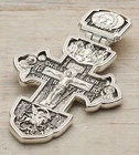 Christian Orthodox Men Silver 925 Body Prayer Crucifix Saint George Warrior