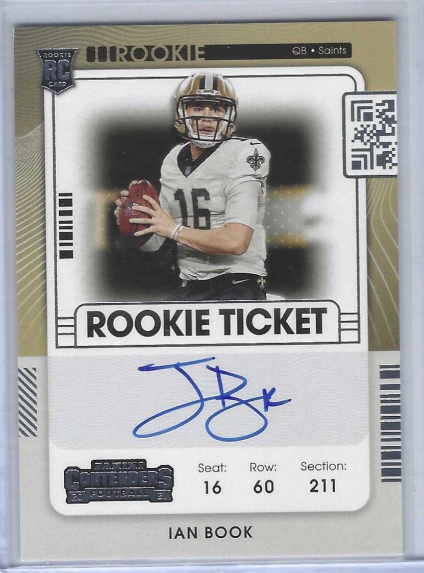 IAN BOOK 2021 PANINI CONTENDERS ROOKIE TICKET VARIATION AUTO RC #137