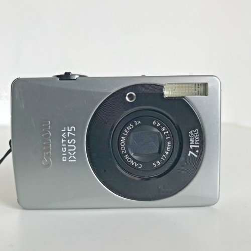 Appareil photo numérique 7 mégapixels Canon Digital IXUS 75 SD750 gris + batterie + étui de transport - Photo 1/15