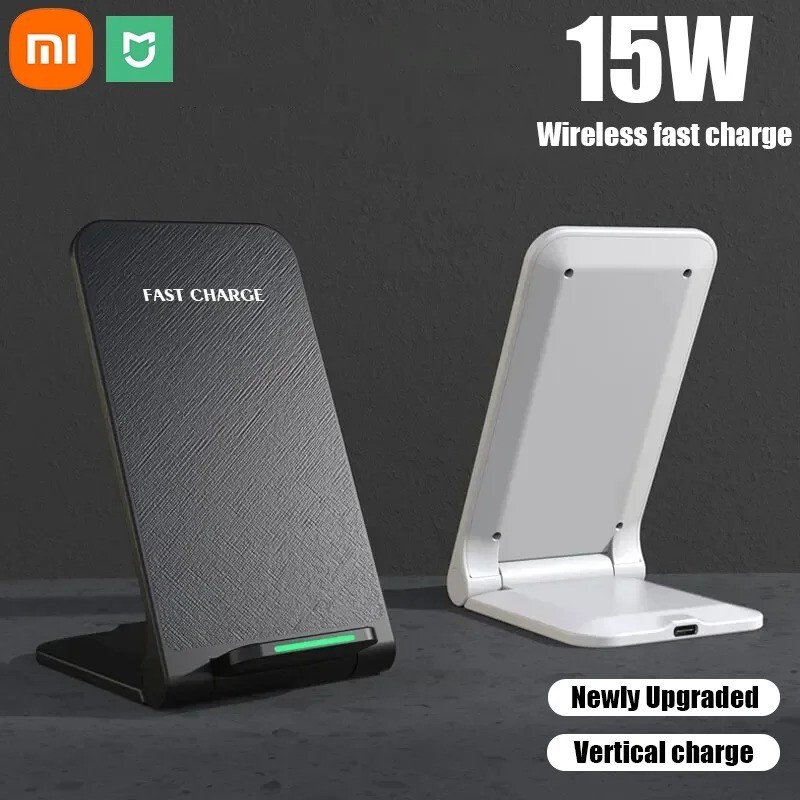 NEW 2024 Xiaomi MIJIA Wireless Charger 15W Fast Charging Desktop Foldable Stand-image