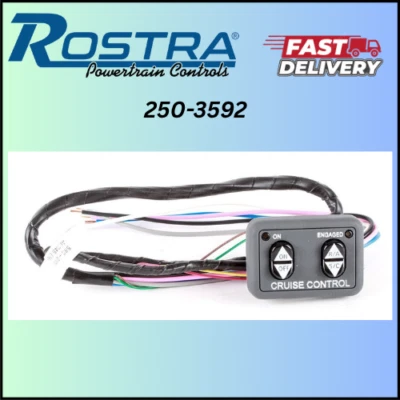 250-3592 ROSTRA / UNIVERSAL DASH MOUNT CRUISE CONTROL SWITCH (OPEN CIRCUIT) NEW - Image 1 of 2