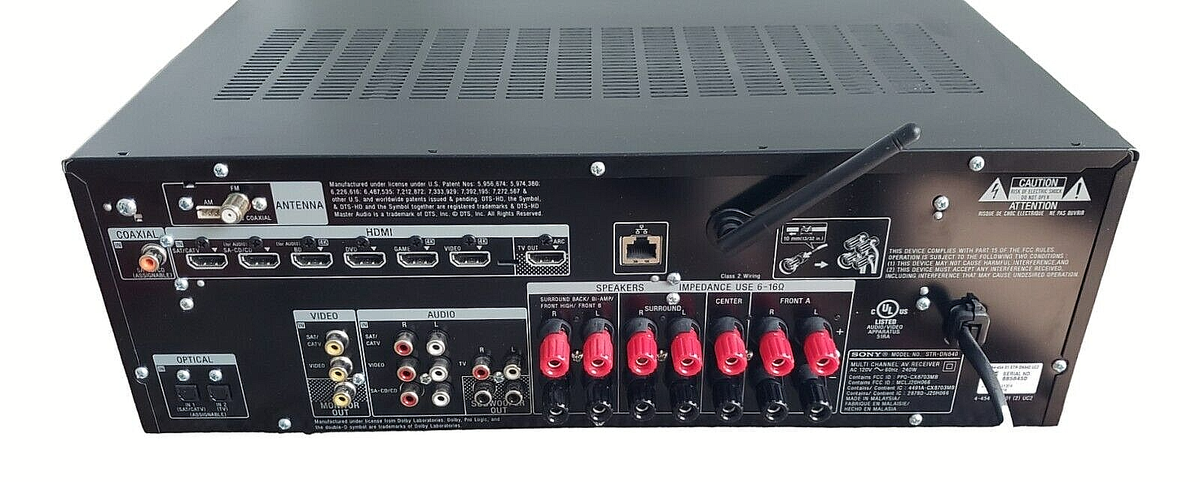 Sony STR-DN840 7.2 Channel AV Receiver HDMI Built-in Wi-fi