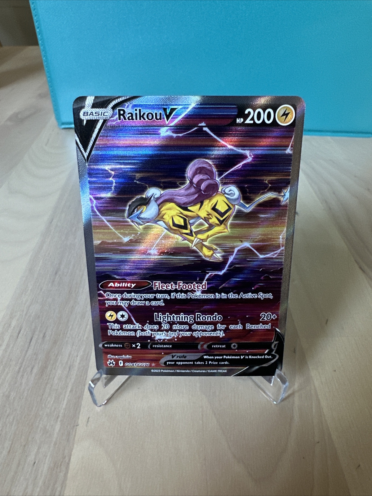  Pokemon - Raikou V GG41/GG70 - Crown Zenith - Galarian Gallery  - Ultra Rare Alternate Art : Toys & Games