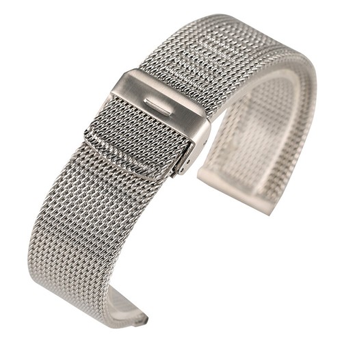 18/20/22mm Silver/Black/Rose Gold Stainless Steel Watch Band Replacement Belt - Picture 14 of 15