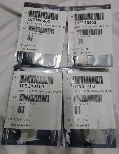 102140403 DIMM FRU , 32GB DDR4-3200 REG DU MEMORY (4Pcs) - Picture 2 of 2