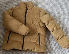 Threadbare Corduroy Puffa Coat Size Large Tan Coloured