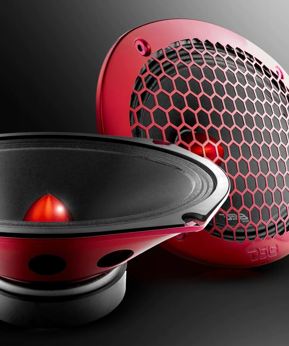 PAIR DS18 PRO-X698BM 6x9" Midrange Mid Loudspeakers 8 Ohm Car Audio Speakers Red