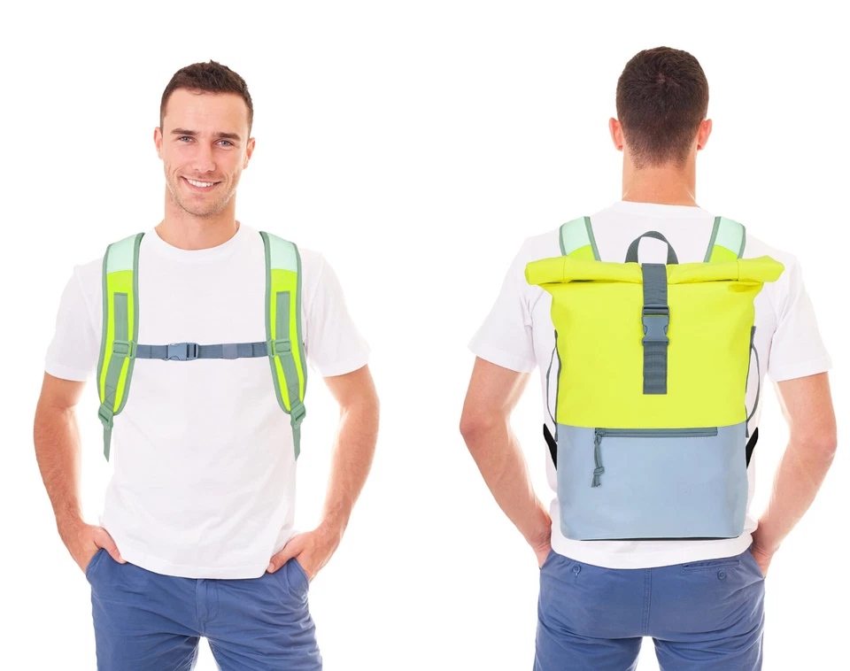 Fahrradrucksack Rucksack Plane Time Kurierrucksack 12832 Reflektor Gelb Neon +f - Bild 3 von 4