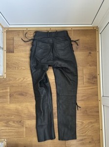 Damen Lederhose Echt Leder Hose Gr.40 Schwarz Sonderangebot Einzelstück