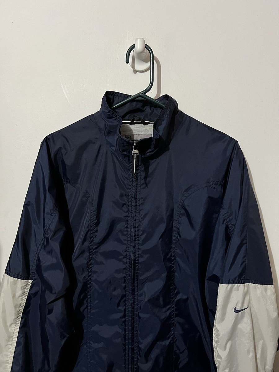 90's NIKE poly × nylon jacket Vintage 90s Nike Nylon Windbreaker Jacket White Tag Size Med
