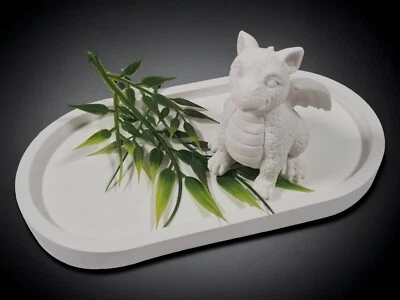 HANDARBEIT DIY latex mould suitable for concrete and much more small dragon (051) gift idea