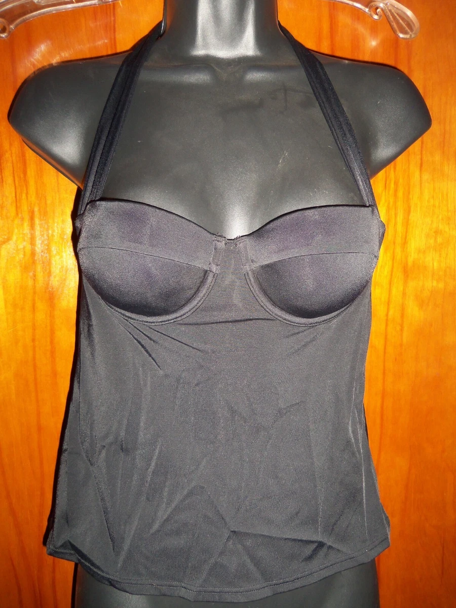 Victoria's Secret Forever Sexy Miracle Bra Black Push Up Halter Tankini Top  32A