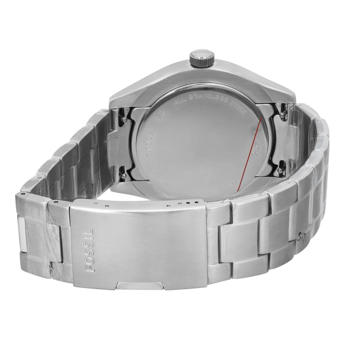 Fossil Belmar Multifunction 44mm Steel Black Dial Quartz Mens