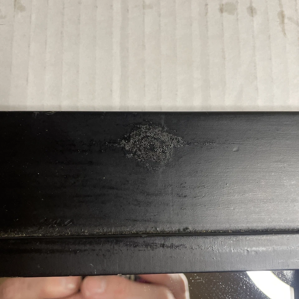 Porta llaves con ganchos gancho para abrigo de pasillo espejo con marco negro Foto 4 de 4